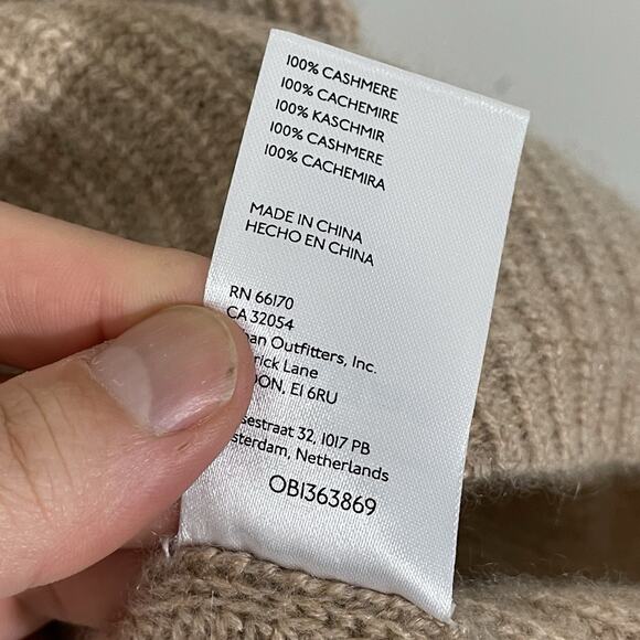 Anthropologie The Enza Oversized Ribbed 100% Cashmere Vest Size Large - Picture 6 of 6